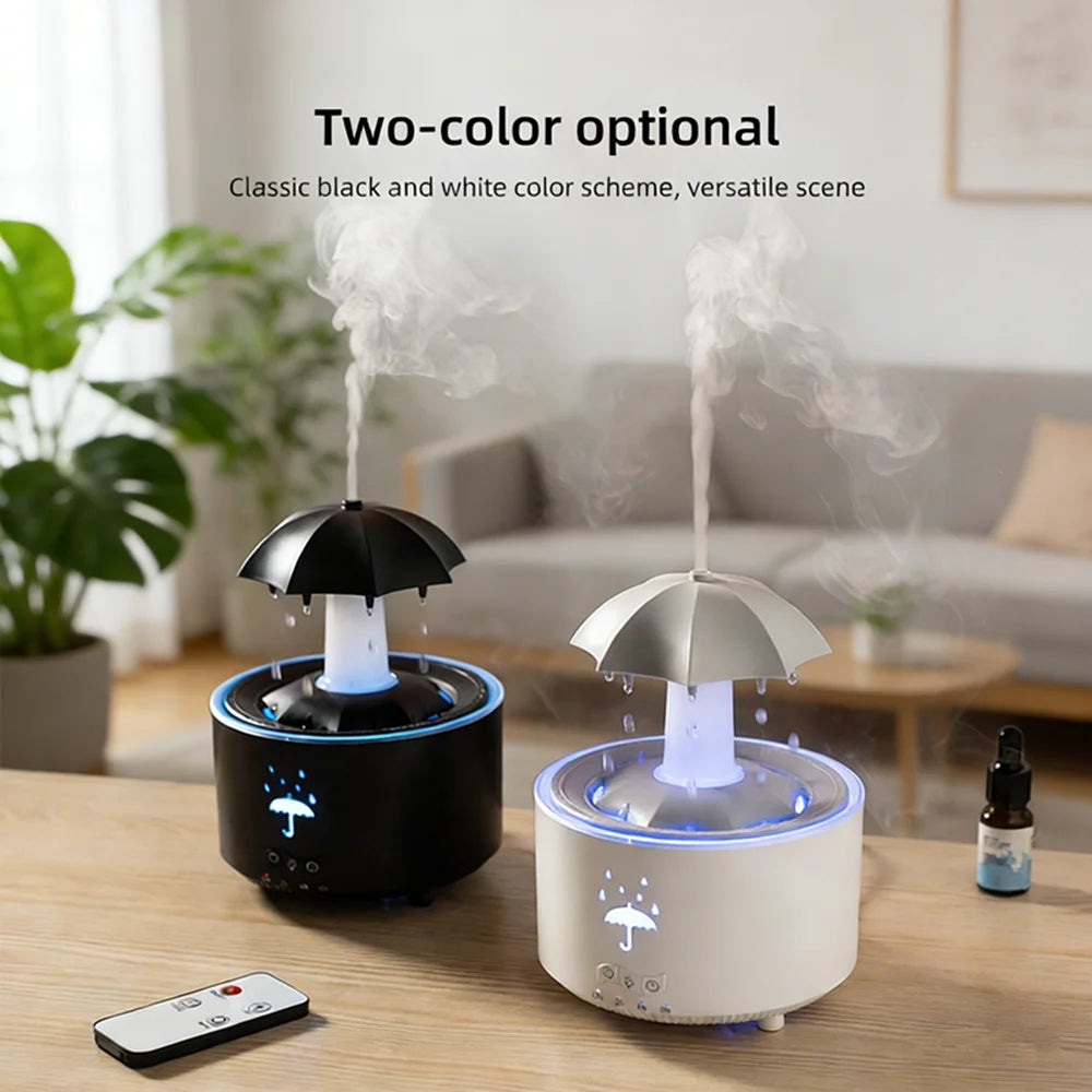 Raindrop Humidifier Ultrasonic Mist Diffuser with LED Night Light