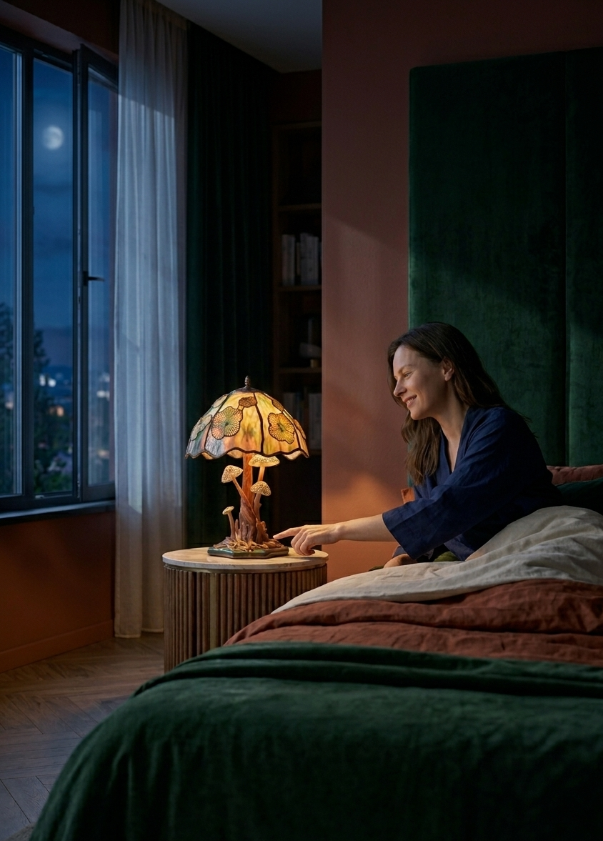 Mushroom LED Night Lamp Color Changing Bedside Light for Bedroom