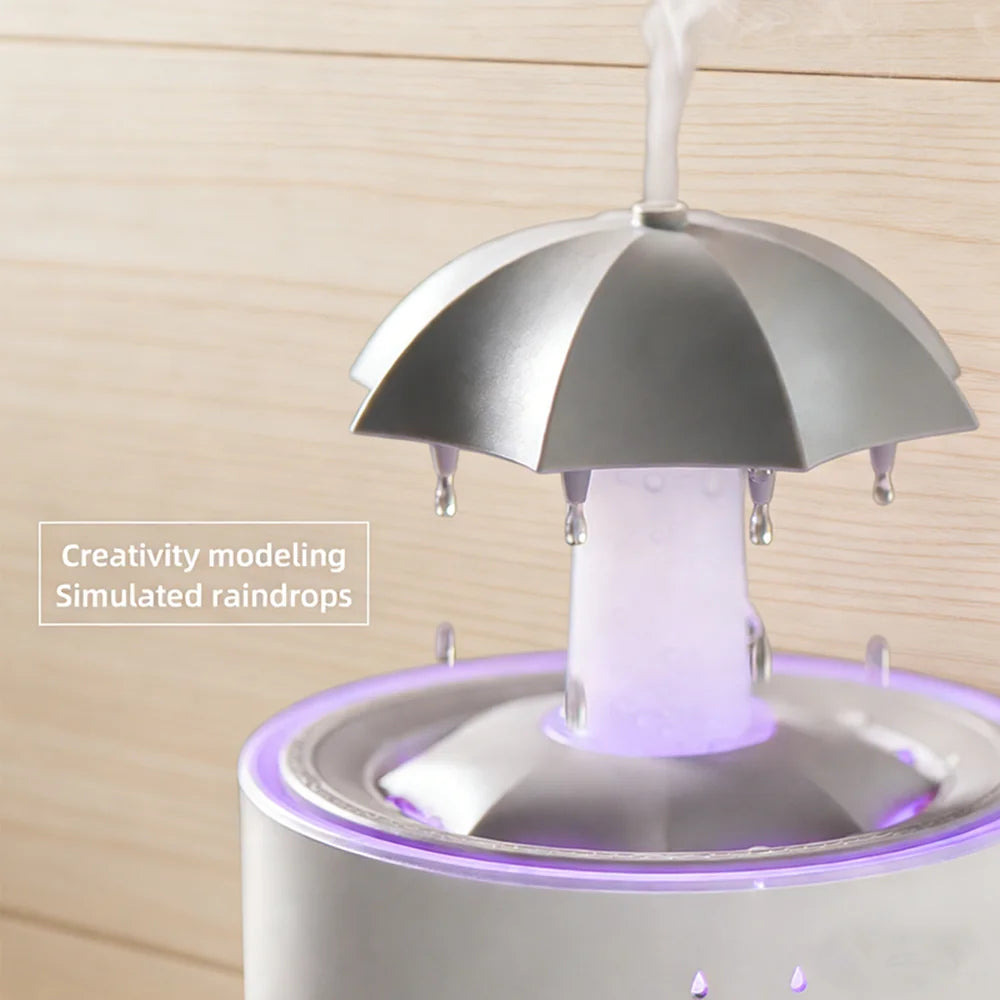 Raindrop Humidifier Ultrasonic Mist Diffuser with LED Night Light