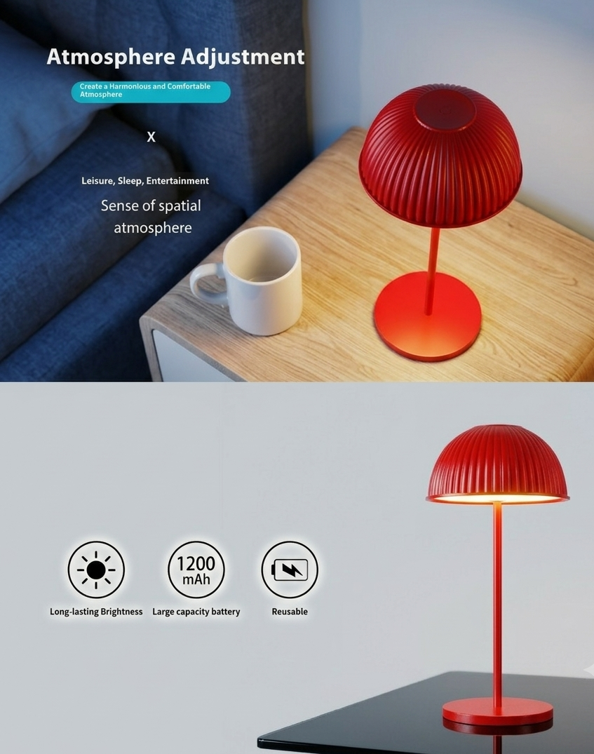 Mini Mushroom Night Lamp Soft LED Light for Aesthetic Bedroom Decor